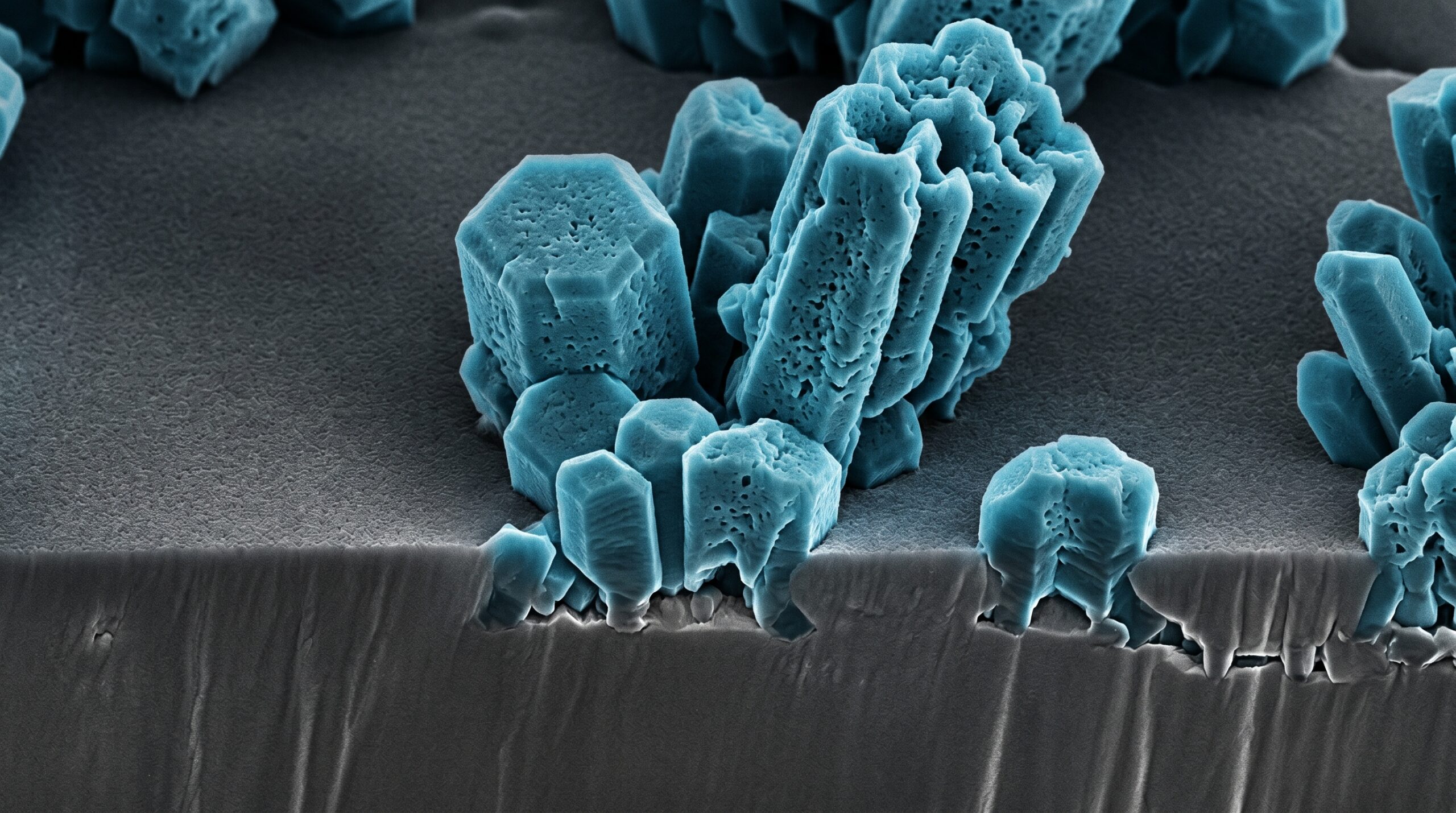 金属表面に析出したリン酸塩結晶の3D構造